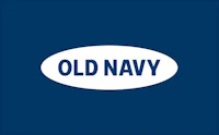 an old navy logo on a blue background